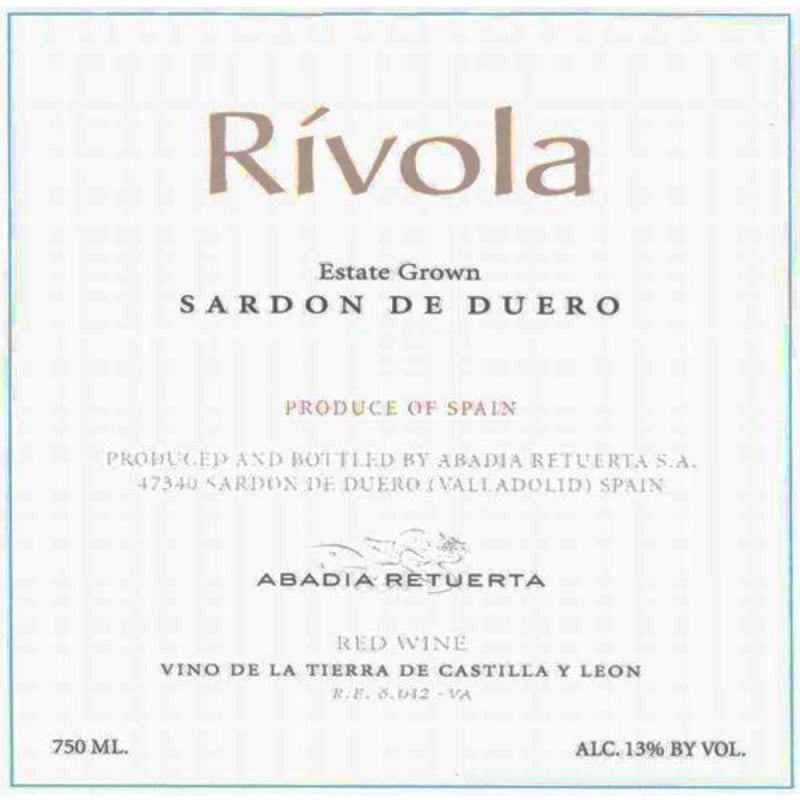 Abadia Retuerta Rivola 2005 Front Label