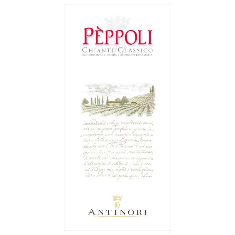 Marchesi Antinori Peppoli Chianti Classico 2006 Front Label