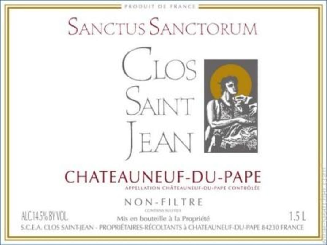 Clos Saint Jean Sanctus Sanctorum 2009 Front Label