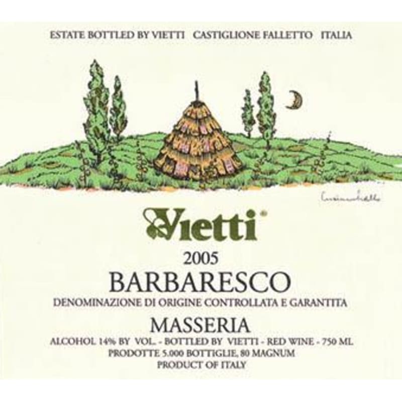 Vietti Barbaresco Masseria 2005 Front Label