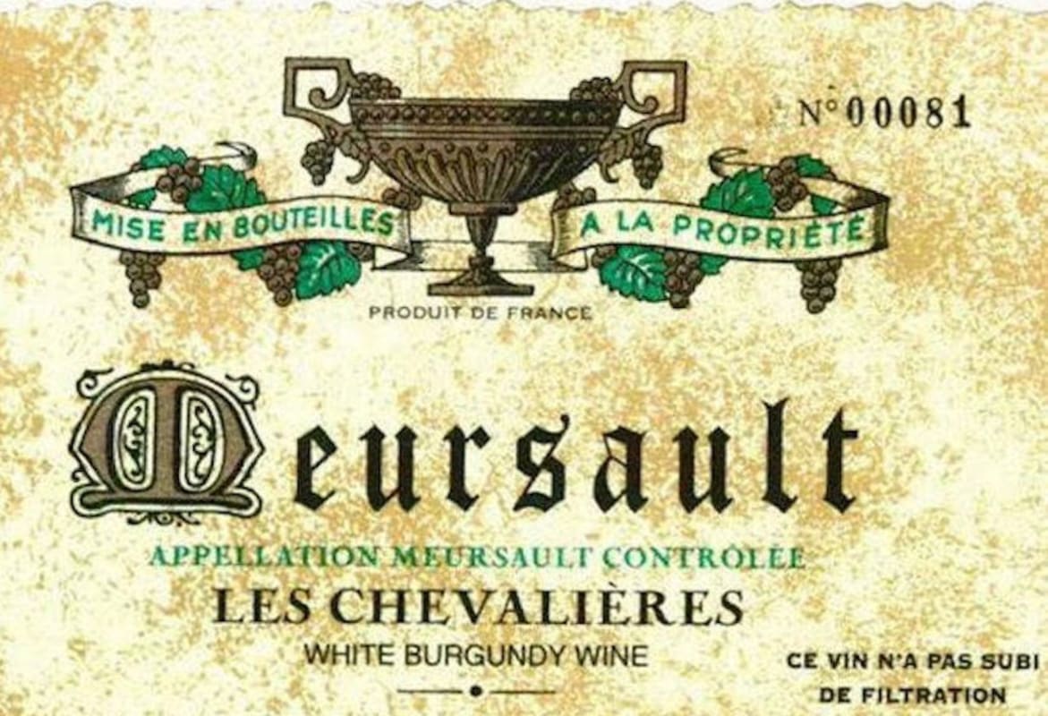 Domaine Coche-Dury Meursault Les Chevalieres 2010 Front Label