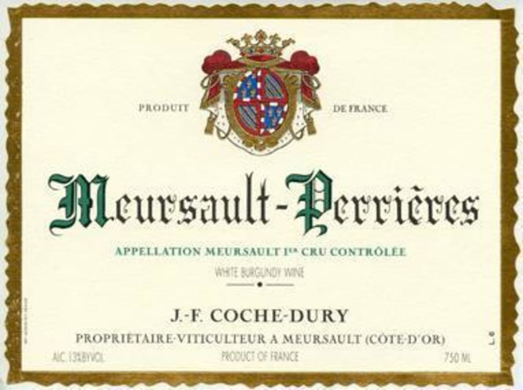 Domaine Coche-Dury Meursault-Perrieres Premier Cru 2010 Front Label