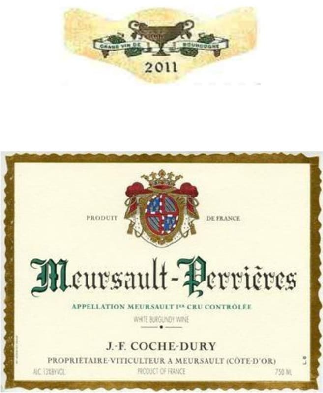 Domaine Coche-Dury Meursault-Perrieres Premier Cru 2011 Front Label