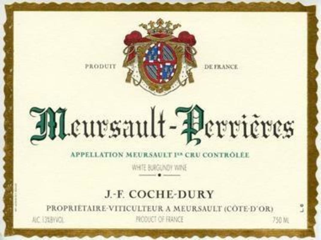 Domaine Coche-Dury Meursault-Perrieres Premier Cru 2012 Front Label