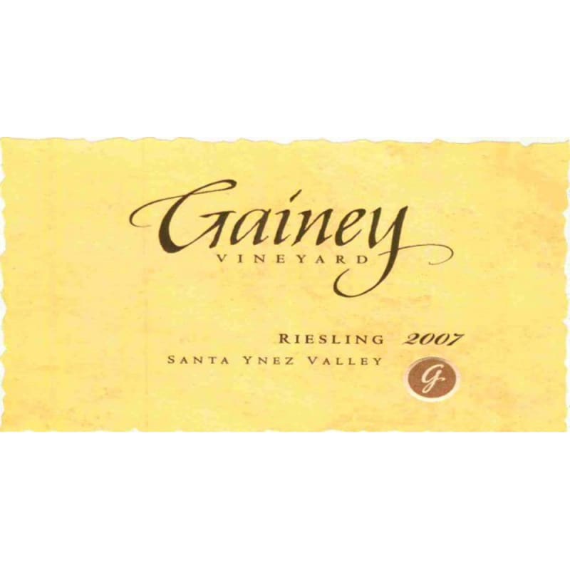 Gainey Riesling 2007 Front Label