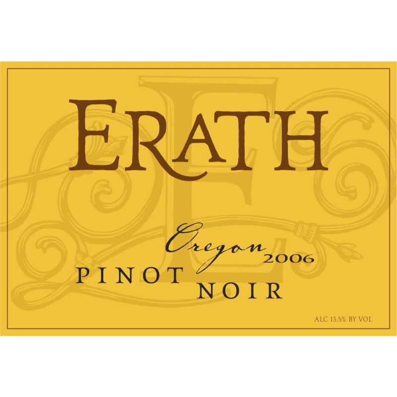 Erath Pinot Noir 2006 Front Label