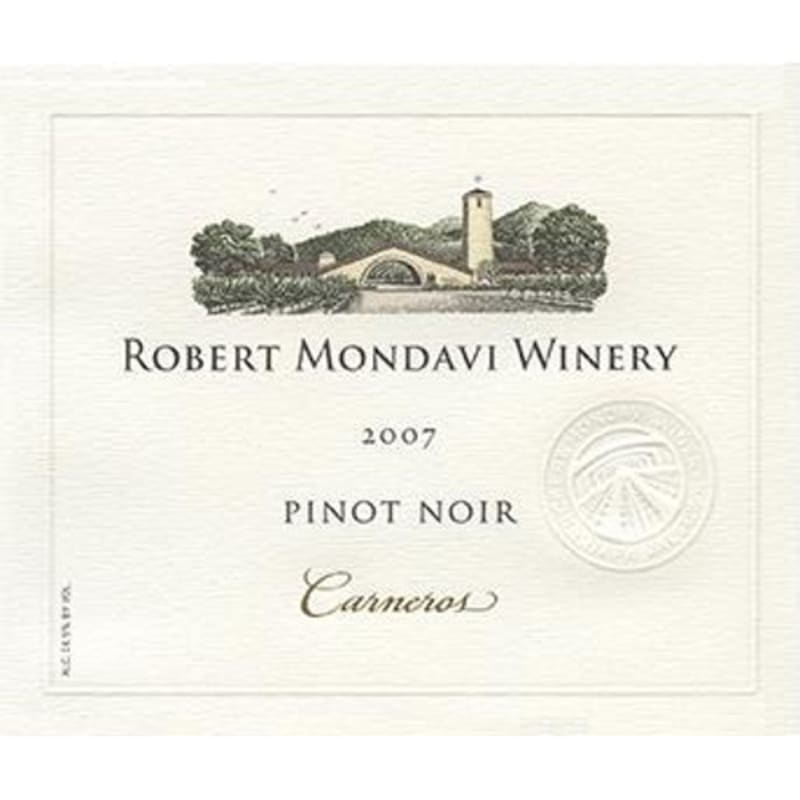 Robert Mondavi Carneros Pinot Noir 2007 Front Label