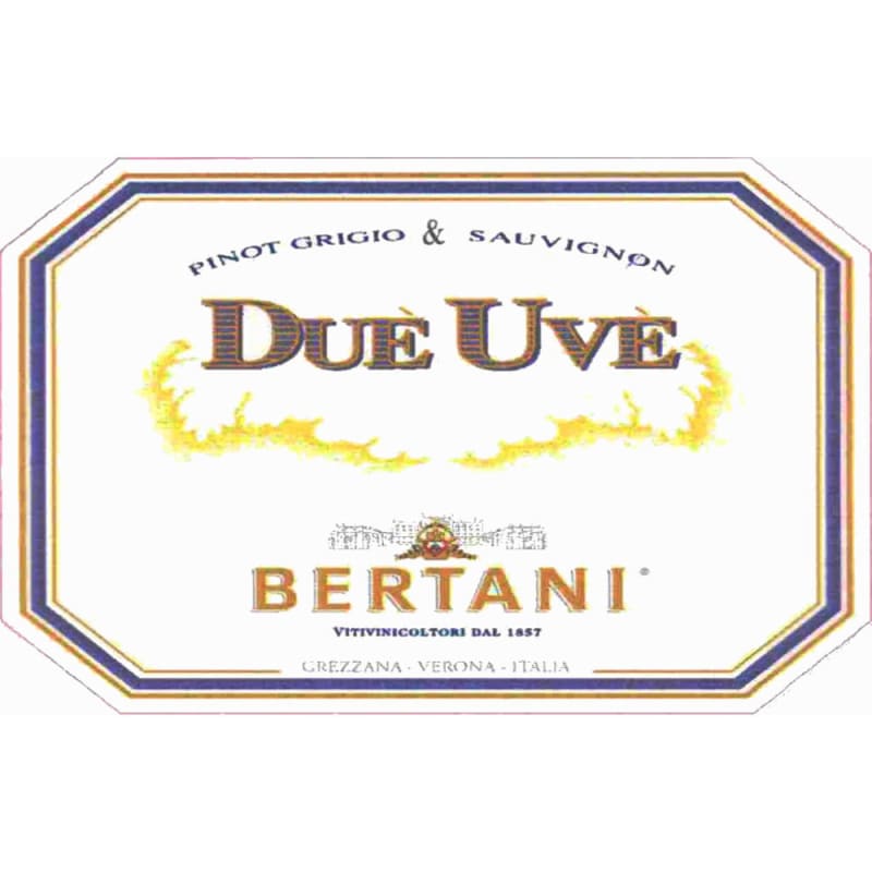 Bertani Due Uve Bianco 2007 Front Label