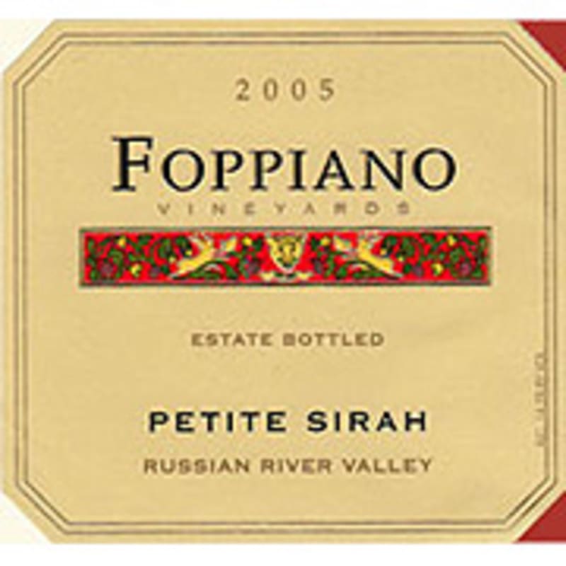 Foppiano Estate Petite Sirah 2005 Front Label