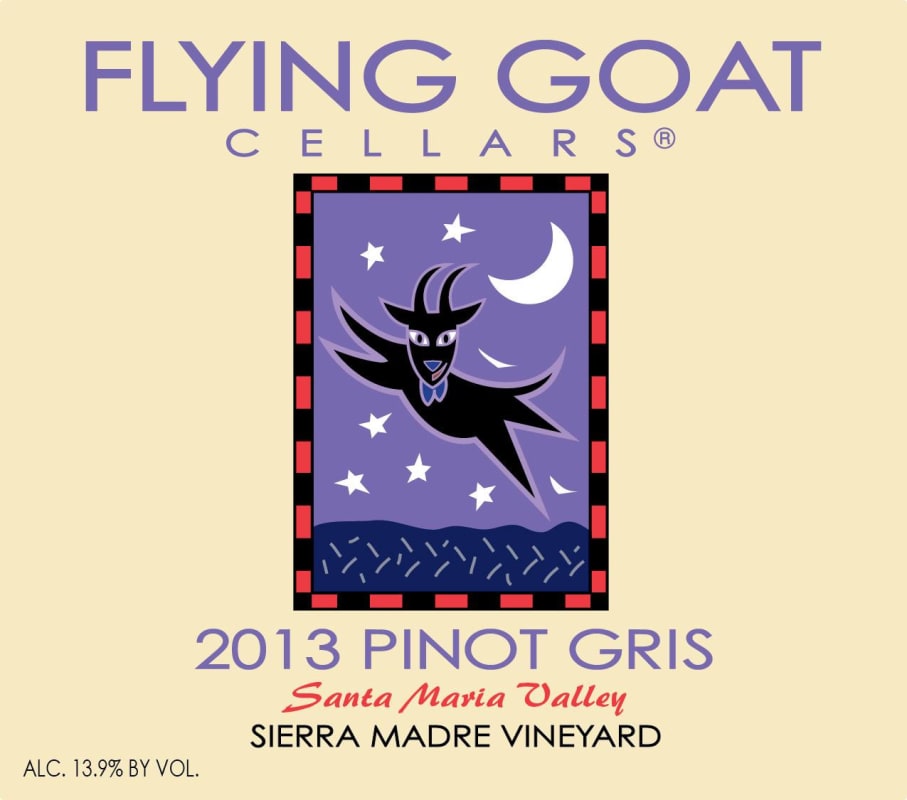 Flying Goat Cellars Sierra Madre Vineyard Pinot Gris 2013 Front Label