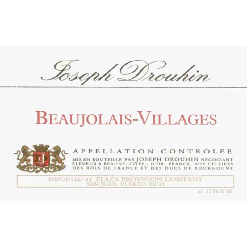 Joseph Drouhin Beaujolais Villages 2007 Front Label