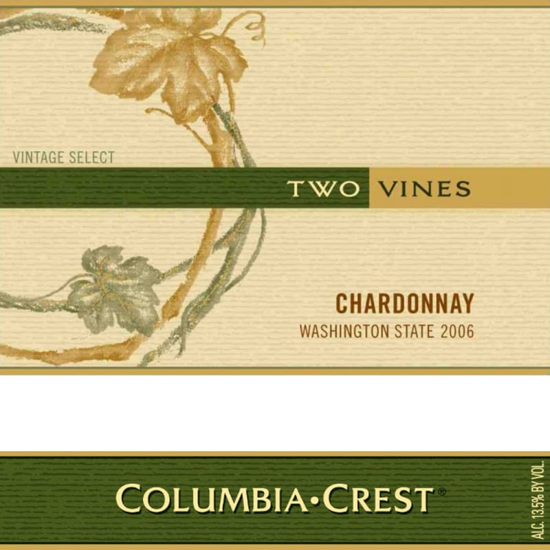 Two Vines Chardonnay 2006 Front Label
