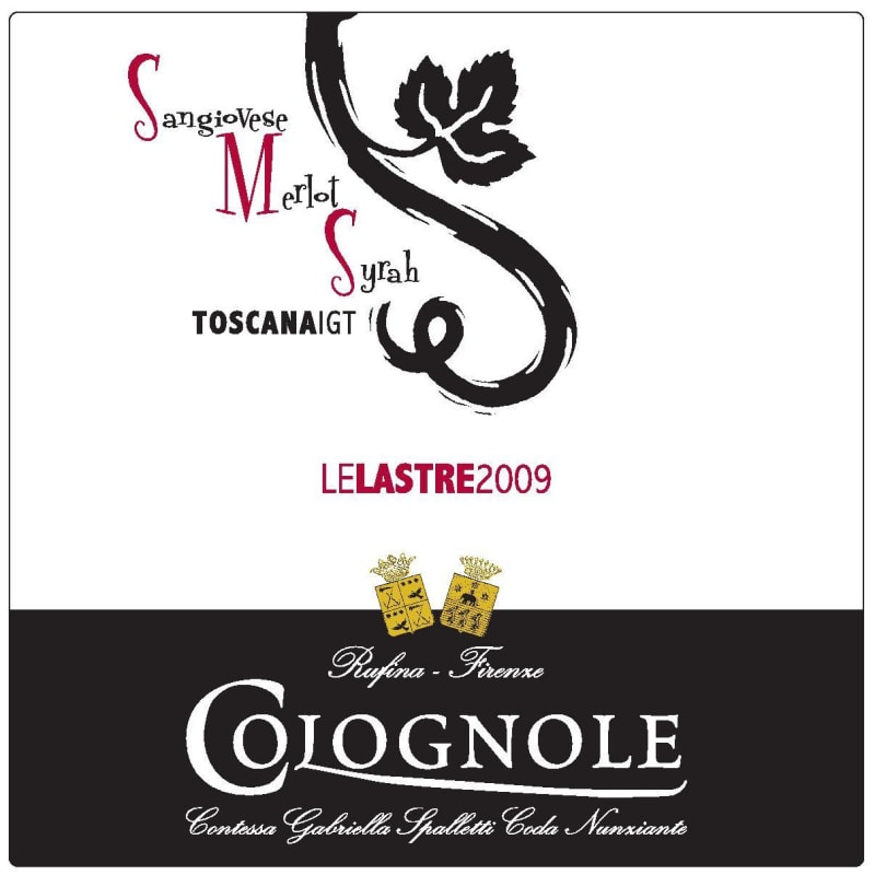 Colognole Toscana Le Lastre Rosso 2009 Front Label