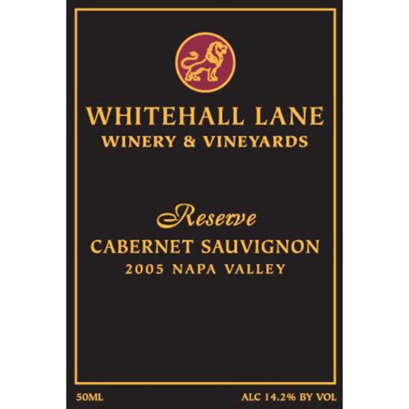 Whitehall Lane Reserve Cabernet Sauvignon 2005 Front Label
