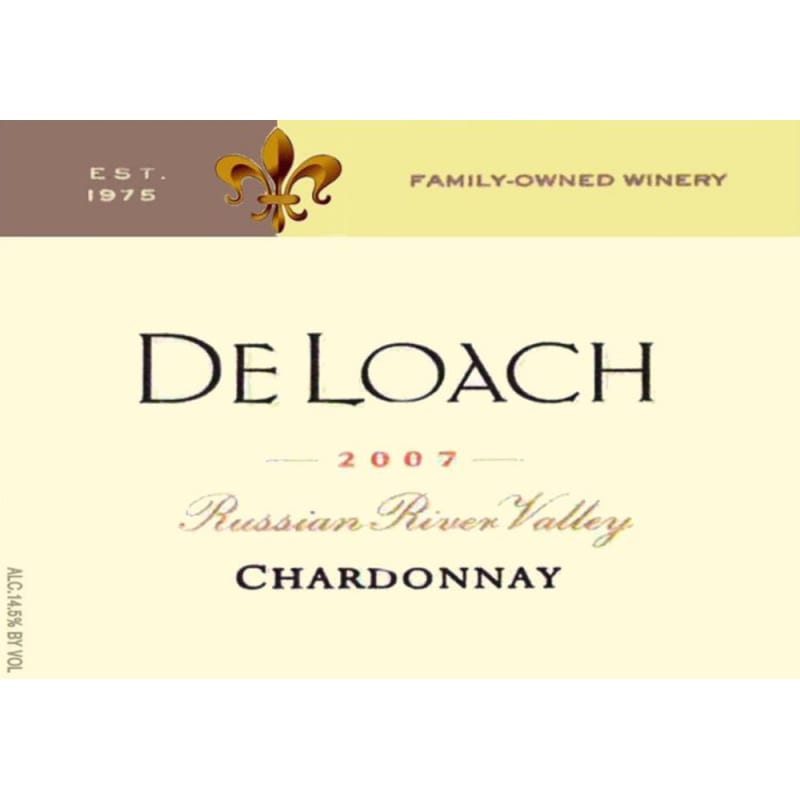 DeLoach Russian River Chardonnay 2007 Front Label