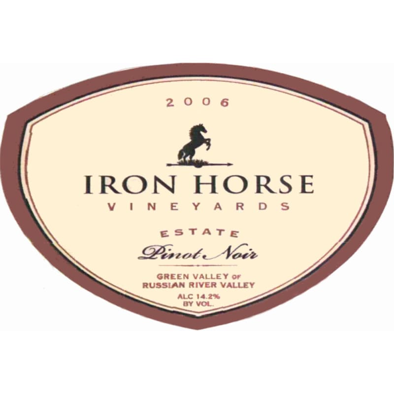 Iron Horse Estate Pinot Noir 2006 Front Label