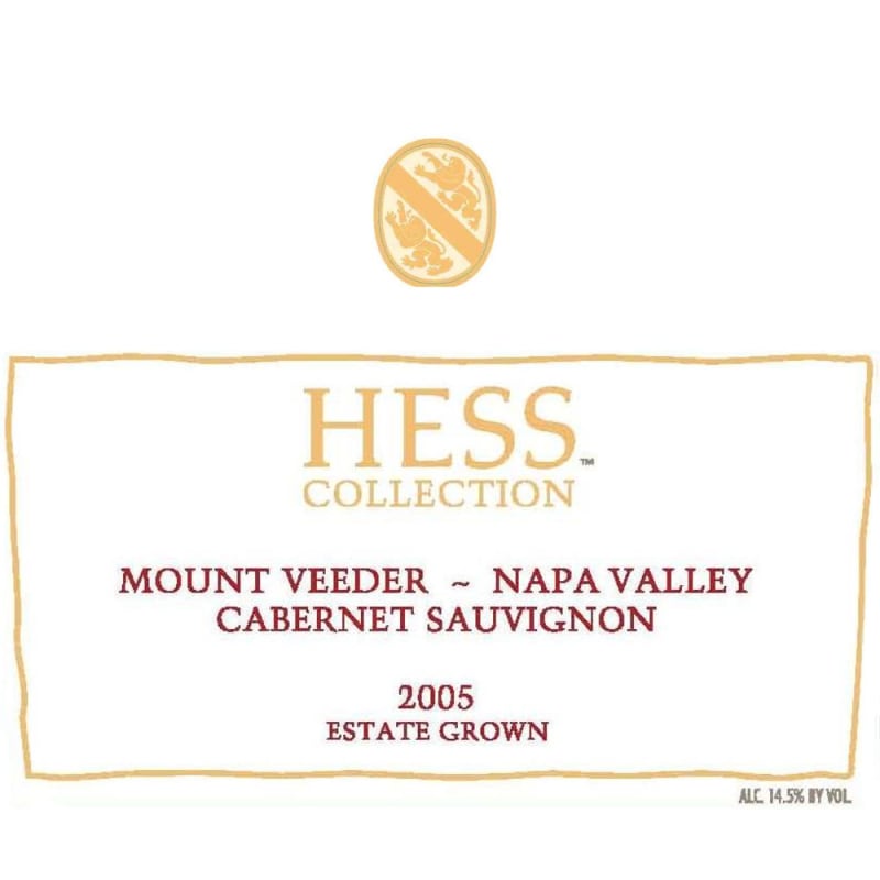 Hess Collection Mount Veeder Cabernet Sauvignon 2005 Front Label