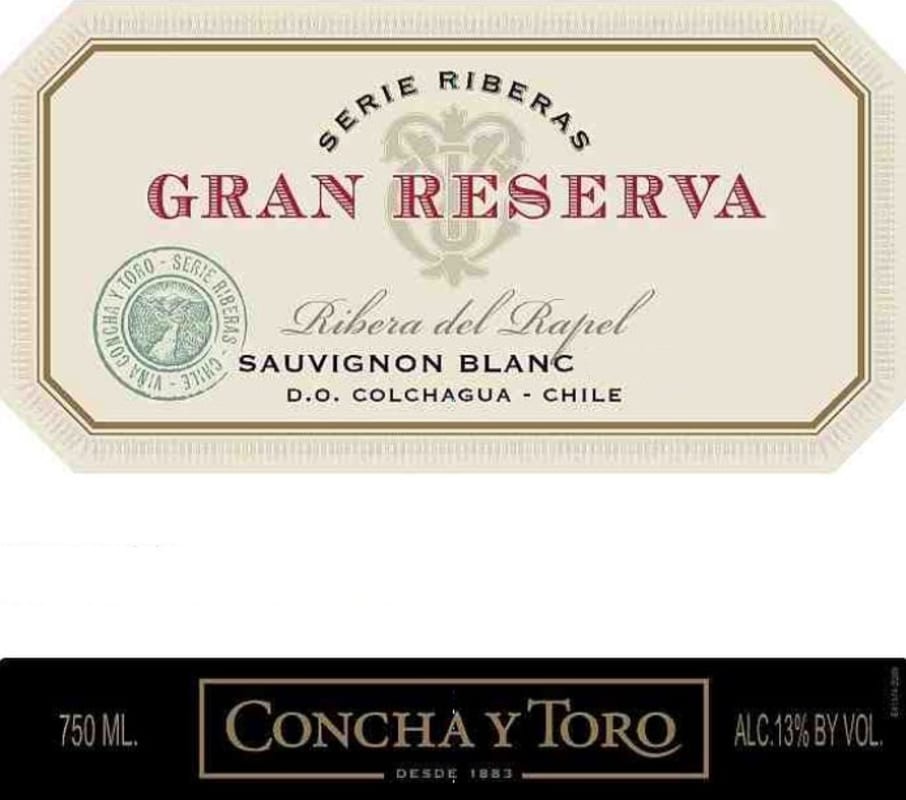 Concha y Toro Riberas Gran Reserva Serie Sauvignon Blanc 2014 Front Label