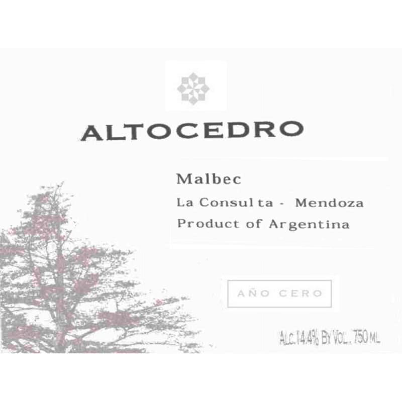 Altocedro Ano Cero Malbec 2007 Front Label