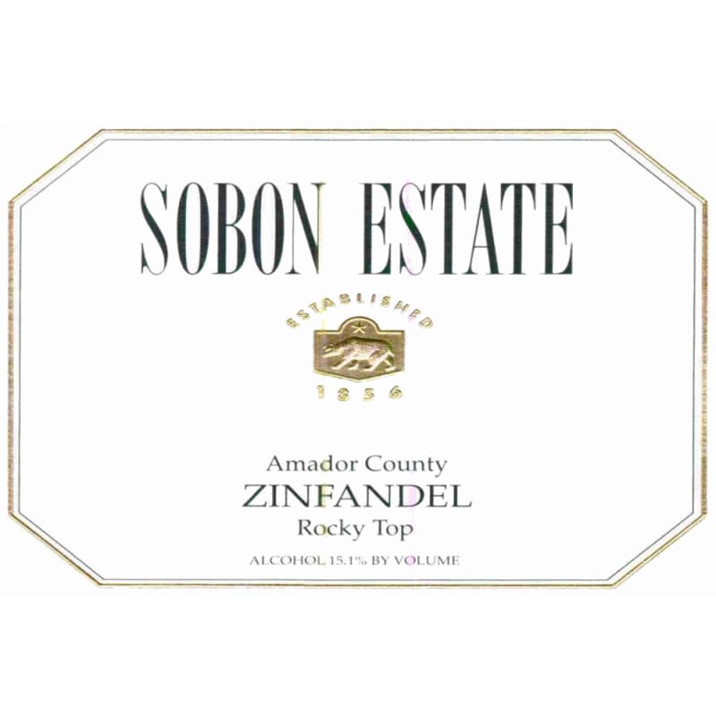 Sobon Estate Rocky Top Zinfandel 2006 Front Label