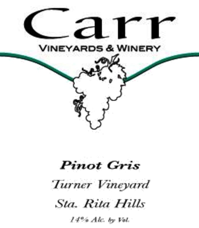 Carr Vineyards & Winery Turner Vineyard Pinot Gris 2009 Front Label