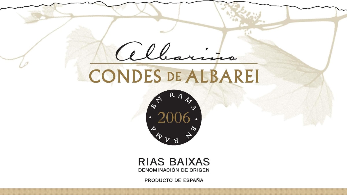Condes de Albarei En Rama Albarino 2006 Front Label