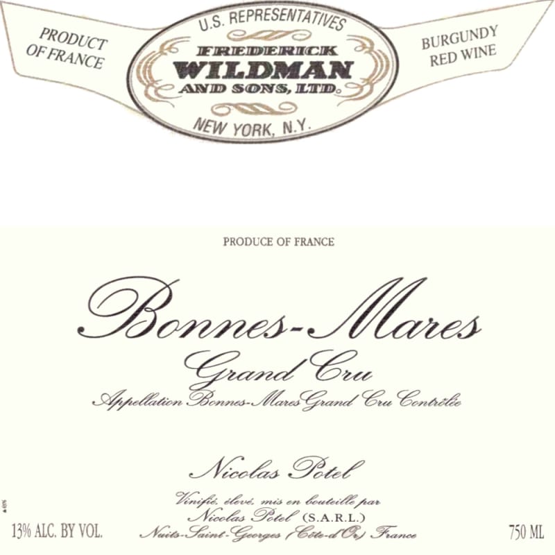 Nicolas Potel Bonnes Mares 2006 Front Label