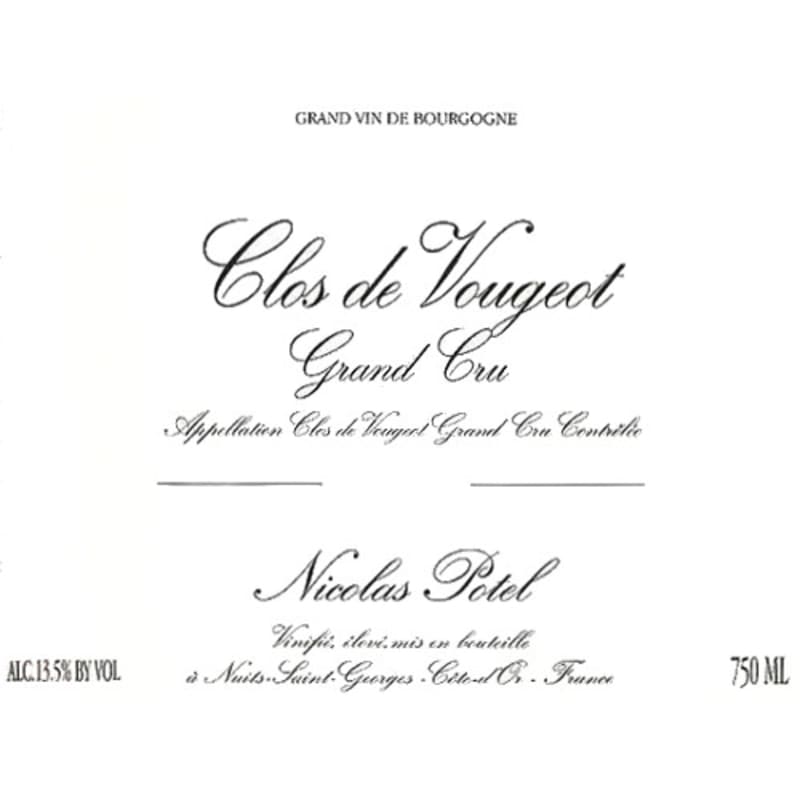 Nicolas Potel Clos Vougeot 2006 Front Label