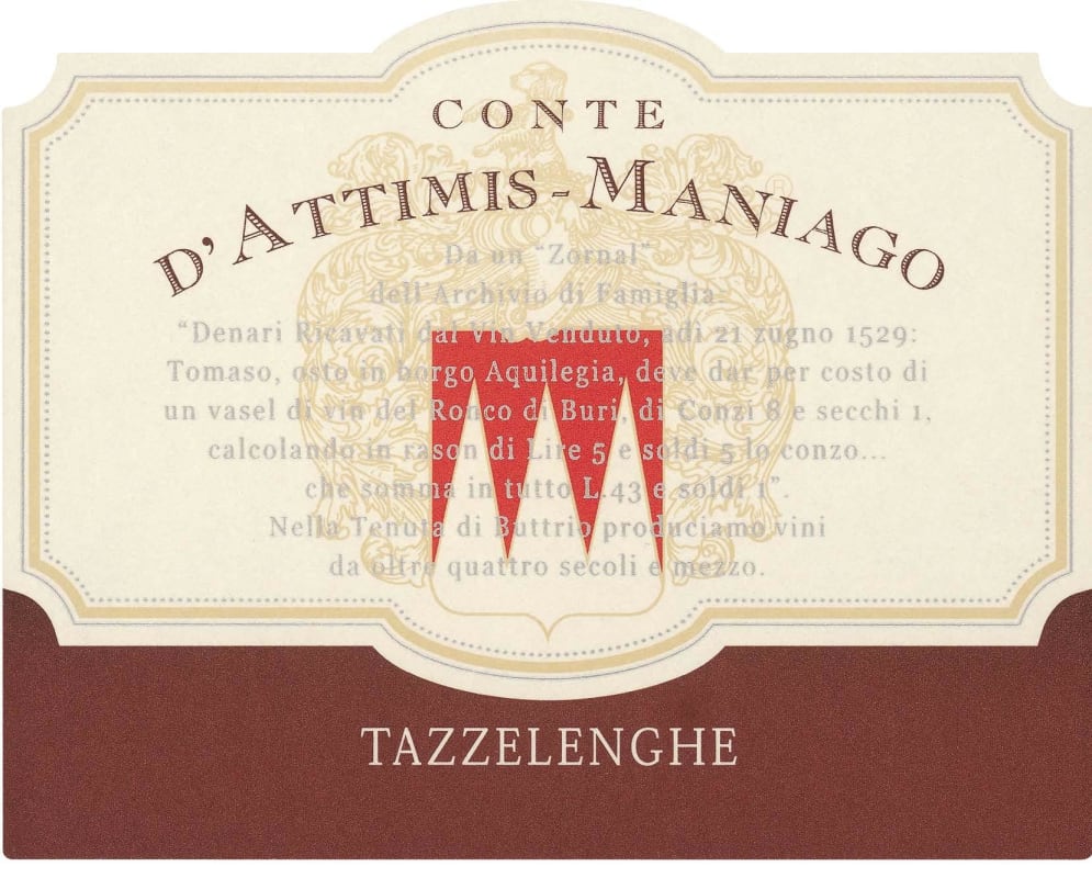 Conte D'Attimis-Maniago Tazzelenghe 2008 Front Label