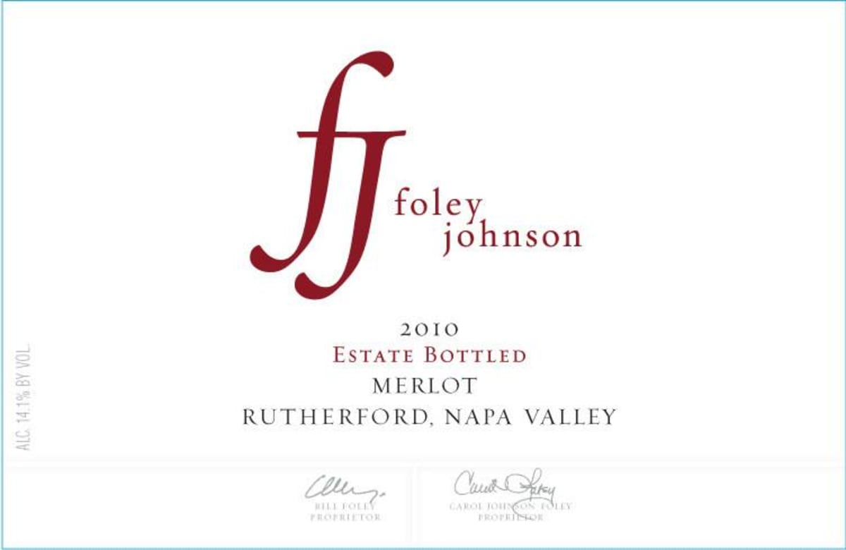 Foley Johnson Merlot 2010 Front Label