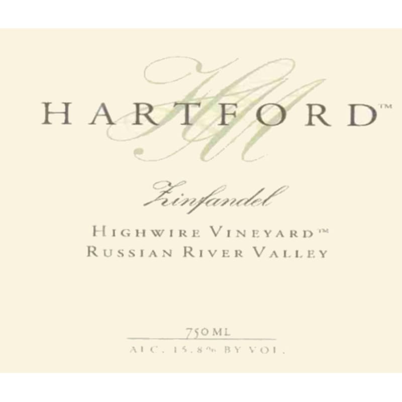 Hartford Highwire Vineyard Zinfandel 2006 Front Label
