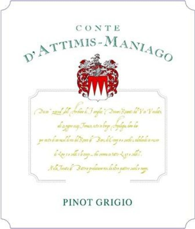 Conte D'Attimis-Maniago Pinot Grigio 2011 Front Label