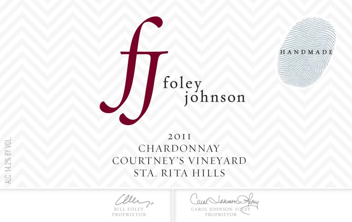 Foley Johnson Handmade Courtney's Vineyard Chardonnay 2011 Front Label