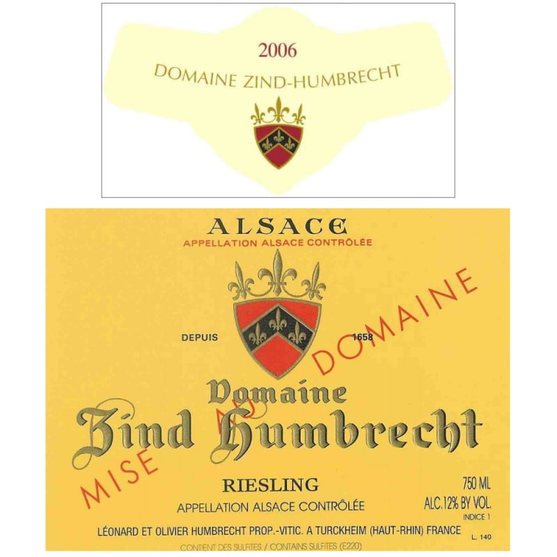 Zind-Humbrecht Riesling 2006 Front Label