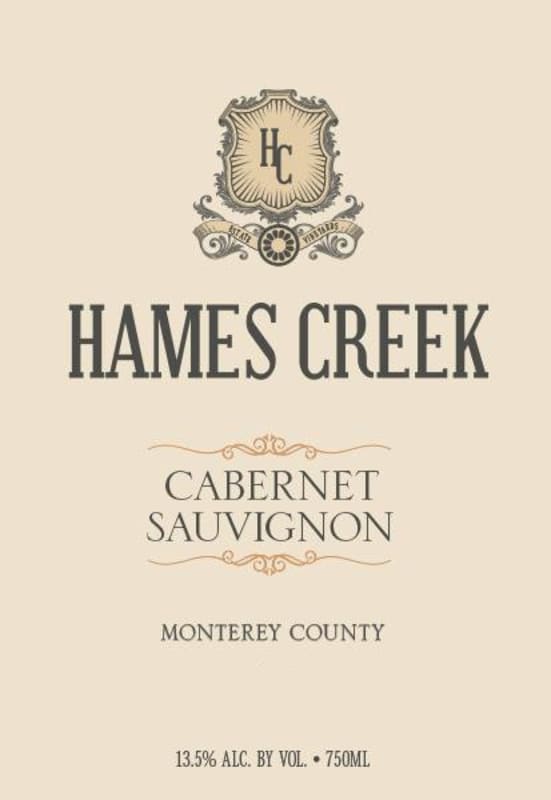 Hames Creek Monterey County Cabernet Sauvignon 2014 Front Label
