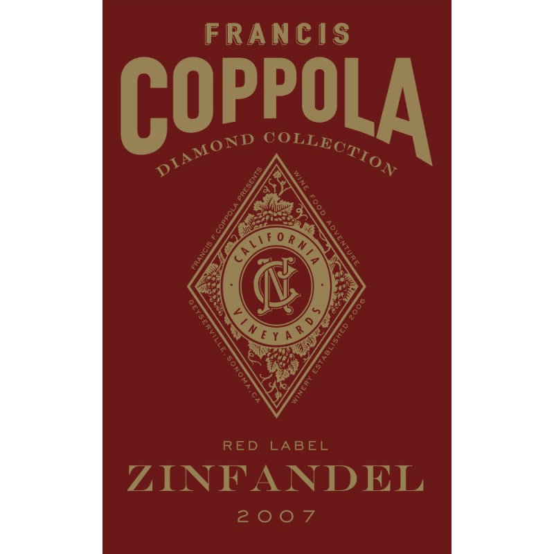 Francis Ford Coppola Diamond Collection Zinfandel 2007 Front Label