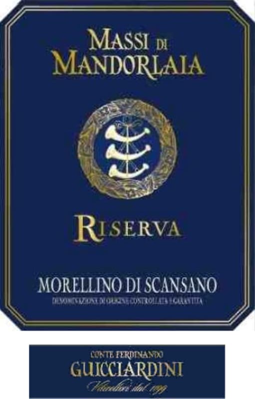 Conte Ferdinando Guicciardini Massi Mandorlaia Morellino di Scansano Riserva 2010 Front Label