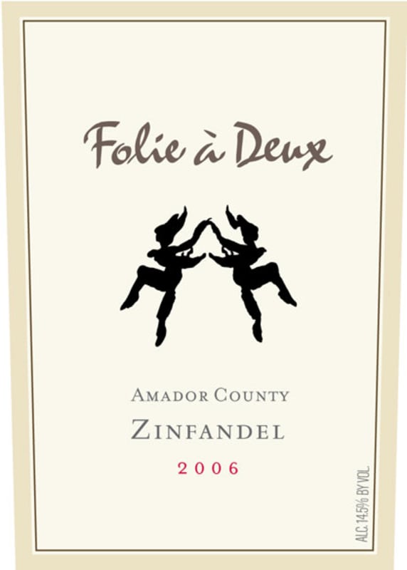 Folie a Deux Zinfandel 2006 Front Label