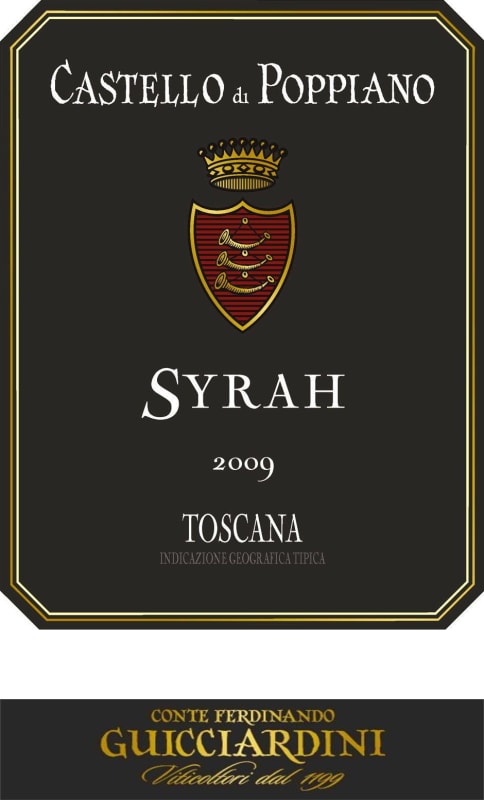 Conte Ferdinando Guicciardini Castello di Poppiano Syrah 2009 Front Label