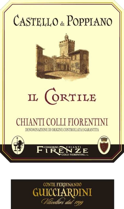 Conte Ferdinando Guicciardini Chianti Colli Fiorentini Castello di Poppiano Il Cortile 2013 Front Label