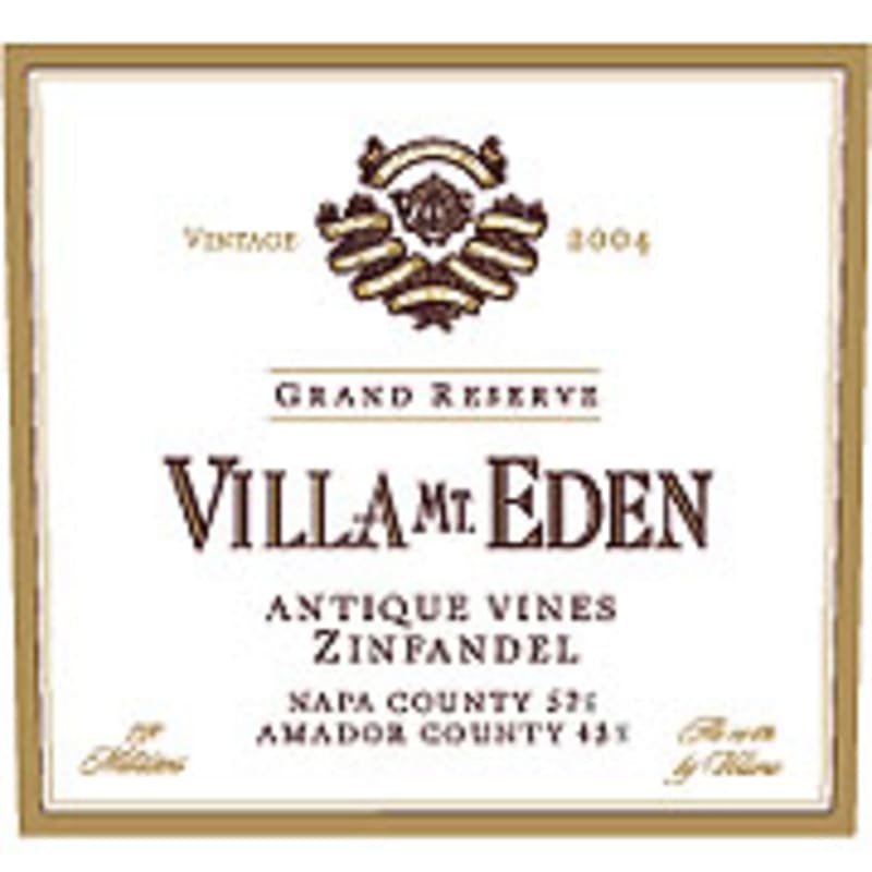 Villa Mt. Eden Grand Reserve Antique Vines 2004 Front Label