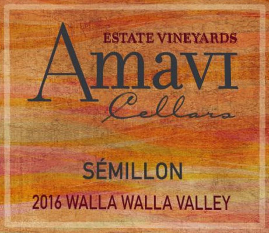 Amavi Semillon 2016 Front Label