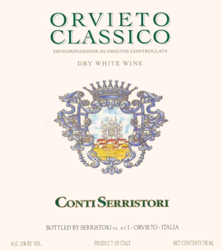 Conti Serristori Orvieto Classico 2015 Front Label