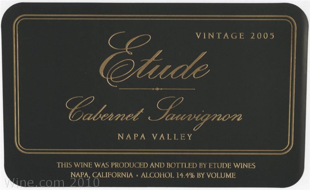 Etude Napa Valley Cabernet Sauvignon 2005 Front Label