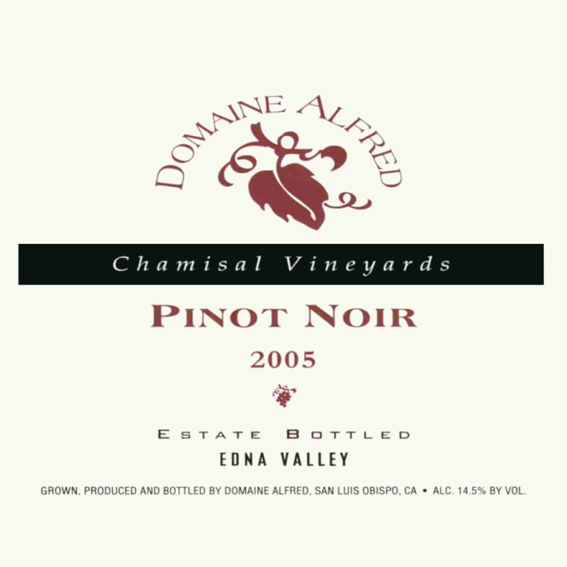 Domaine Alfred Chamisal Estate Pinot Noir 2005 Front Label