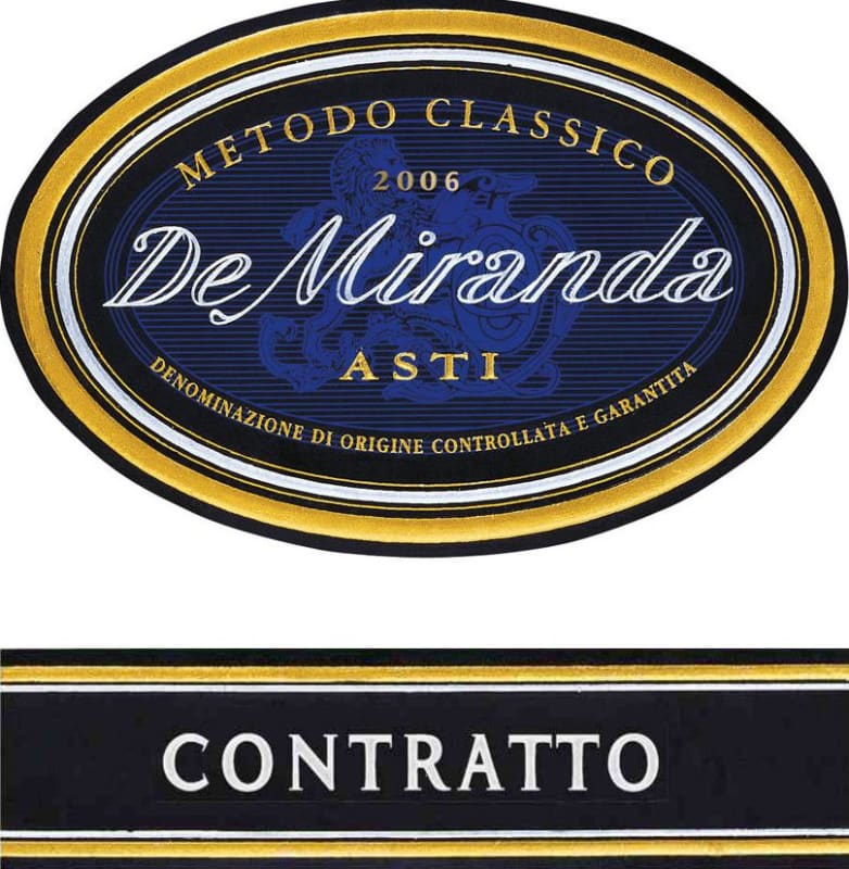 Contratto De Miranda Moscato d'Asti 2006 Front Label