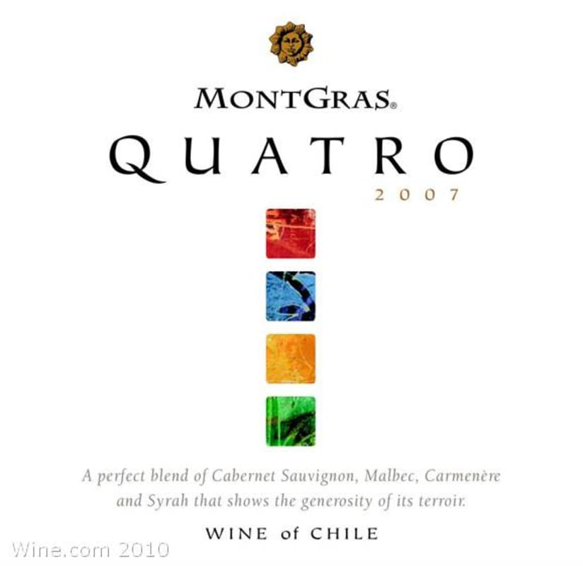 MontGras Quatro 2007 Front Label