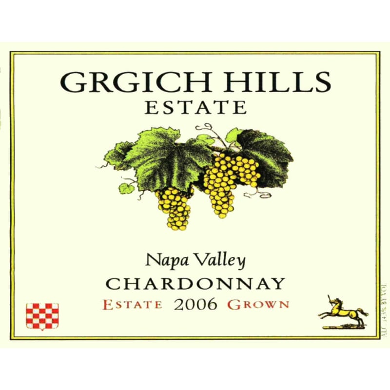 Grgich Hills Estate Chardonnay (375ML half-bottle) 2006 Front Label