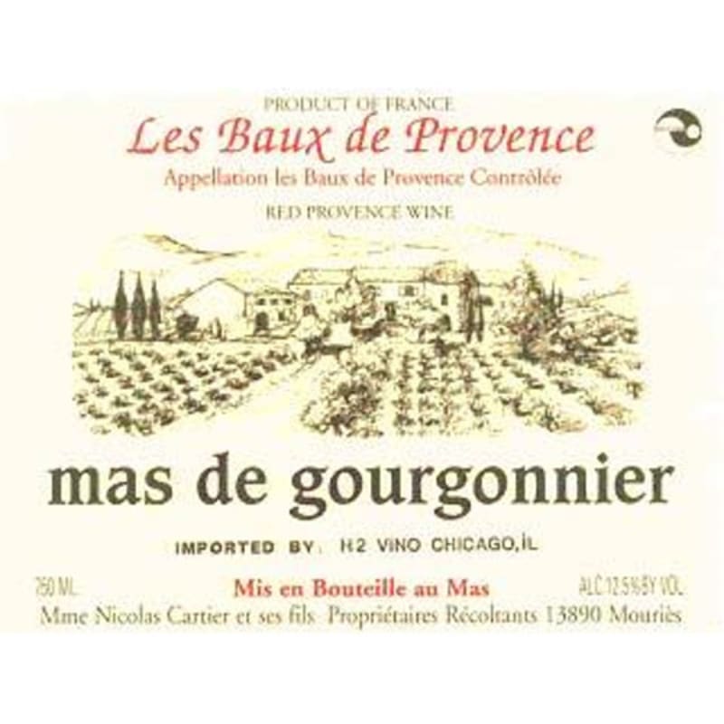 Mas de Gourgonnier Les Baux de Provence Rouge 2006 Front Label