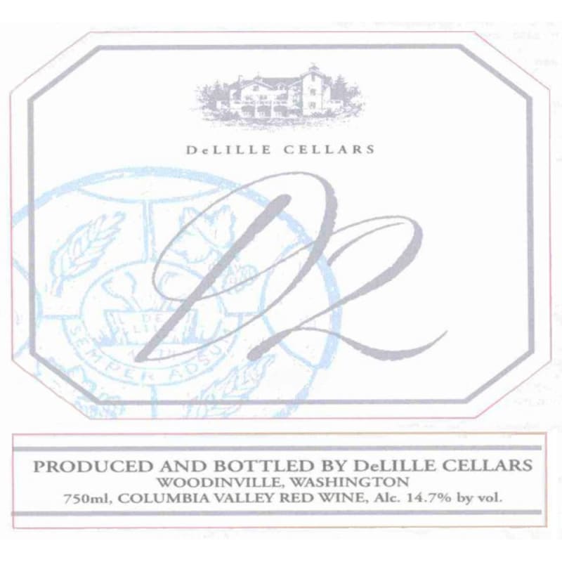 DeLille D2 Estate Red 2005 Front Label